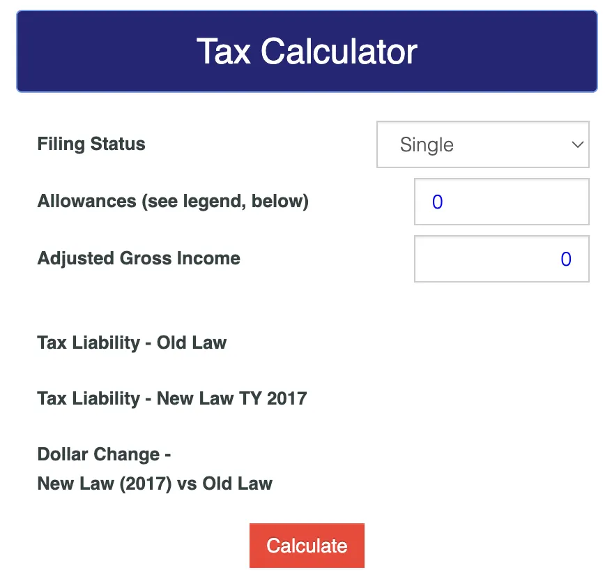 Kansas State Income Tax Calculator SCREEN